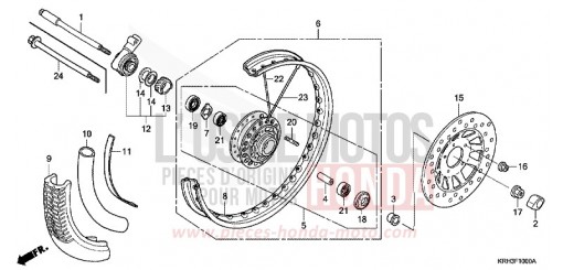 ROUE AVANT XR125L6 de 2006